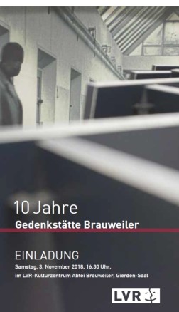 Ankündigung 10 Jahre Gedenkstätte Brauweiler am 3. November