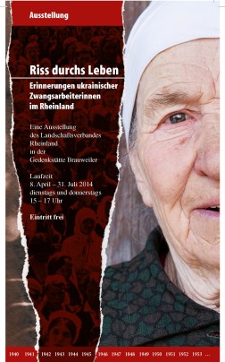 Titelmotiv des Faltblatts mit Informationen zur Ausstellung 'Riss durchs Leben'