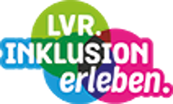 Buntes Logo mit den Worten "LVR. Inklusion erleben."